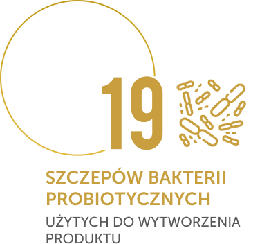 19 szczepów bakterii probiotycznych