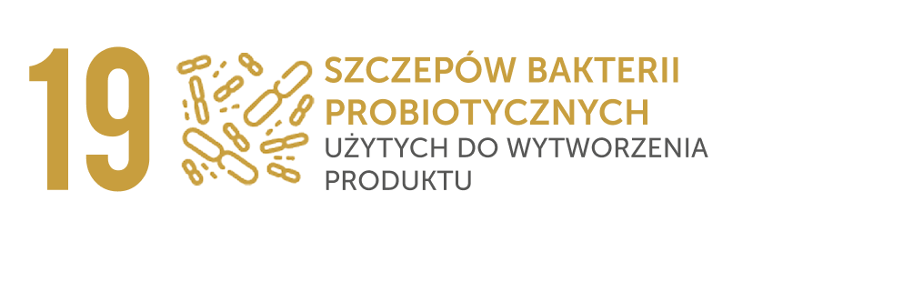 19 szczepów bakterii probiotycznych